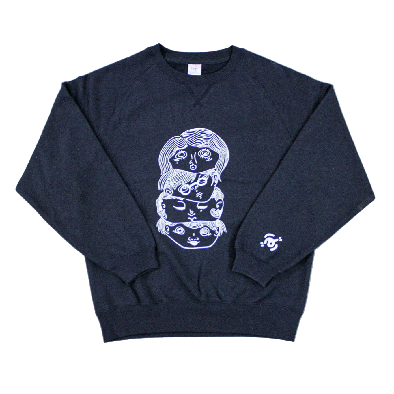 Layered Faces Sweat 【Navy】