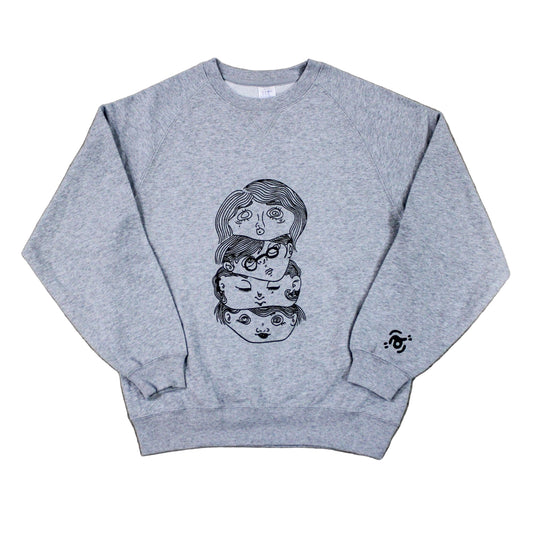Layered Faces Sweat　【Gray】
